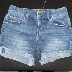 True Craft Blue Jean Shorts Distressed Casual